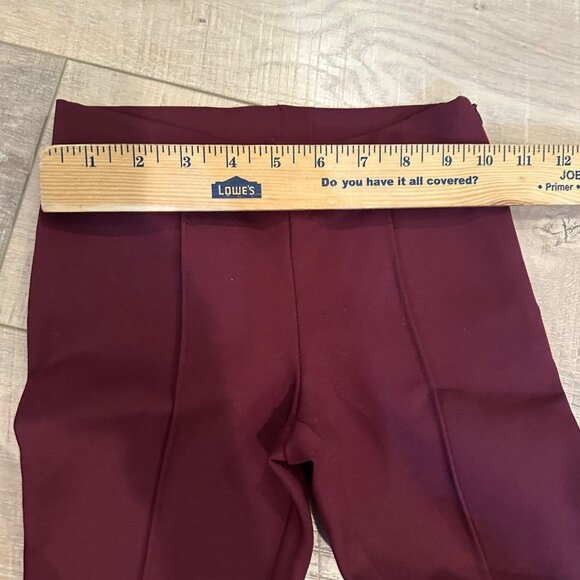 BROOKS BROTHERS FLEECE GIRLS SMALL PULL ON PANTS BURGUNDY RED - Picture 3 of 7